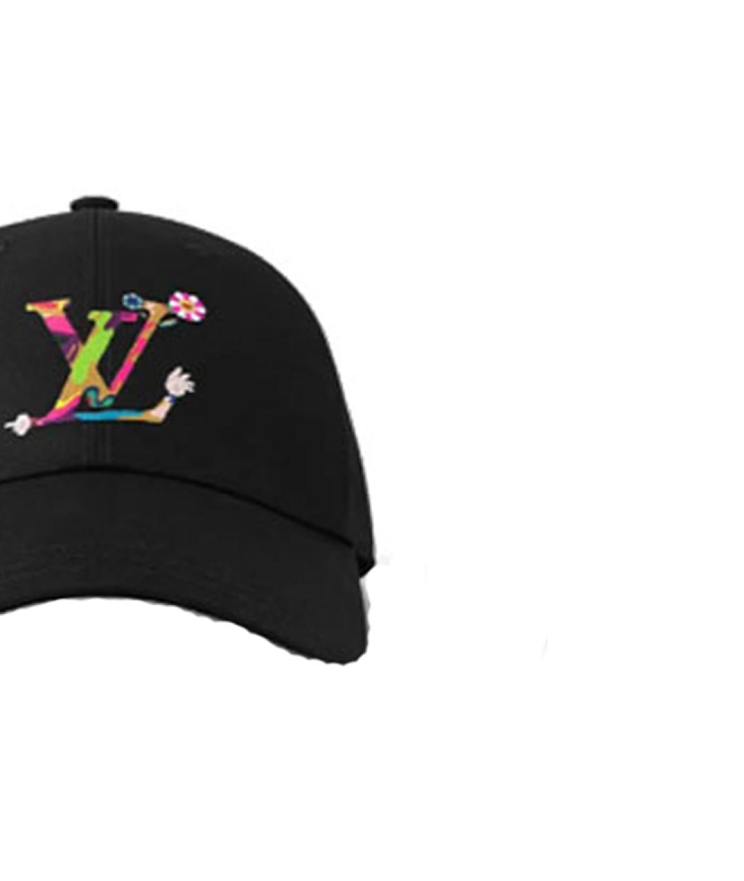 LOUIS VUITTON Черная хлопковая кепка, фото 2