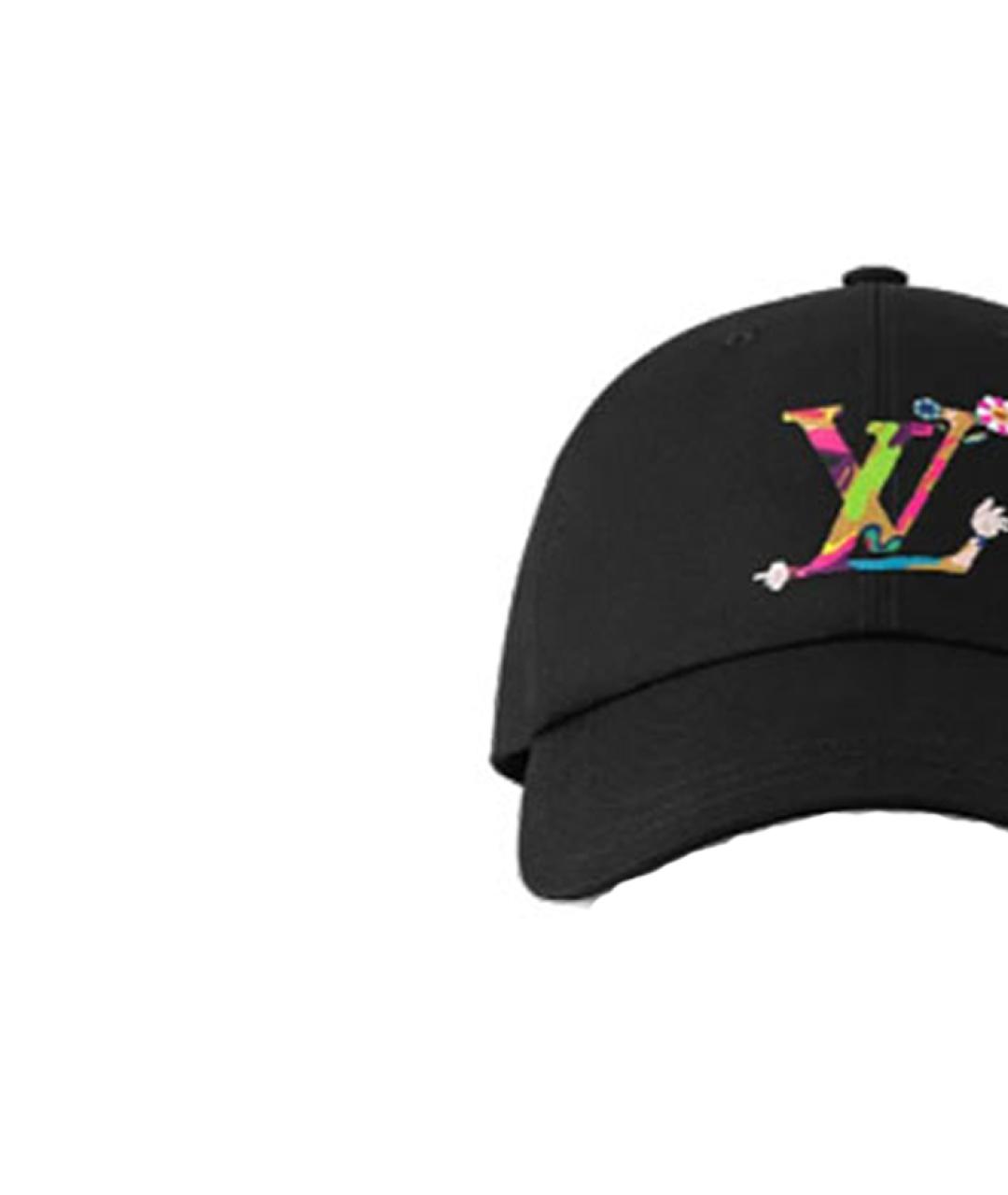 LOUIS VUITTON Черная хлопковая кепка, фото 3