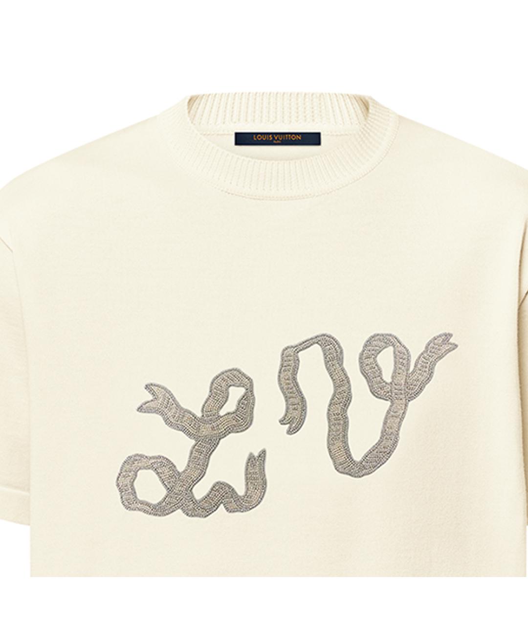 LOUIS VUITTON Бежевый хлопковый джемпер / свитер, фото 4
