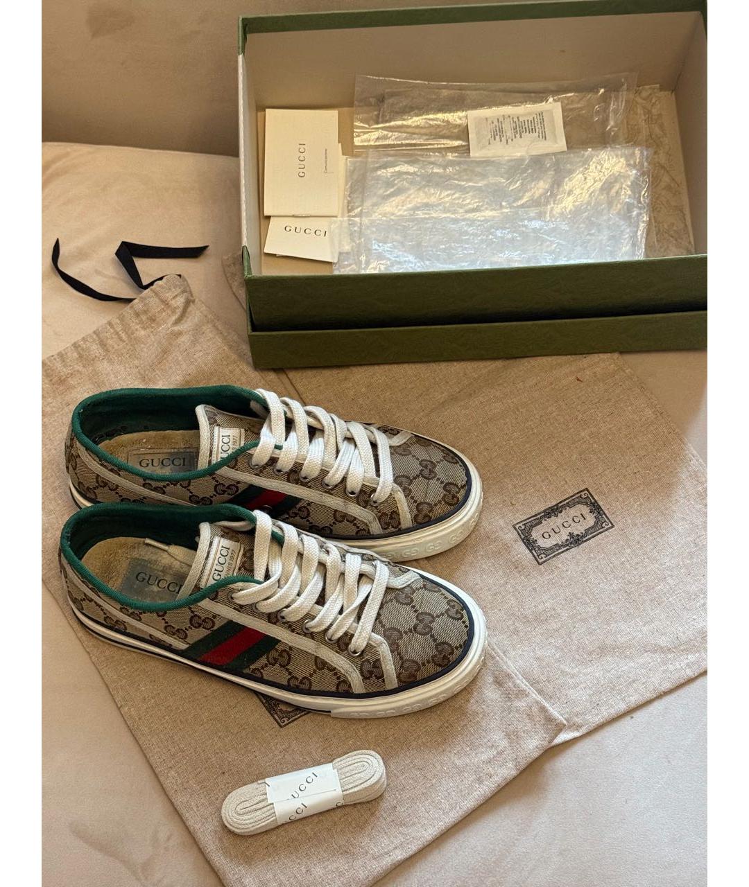 GUCCI Мульти текстильные кеды, фото 5