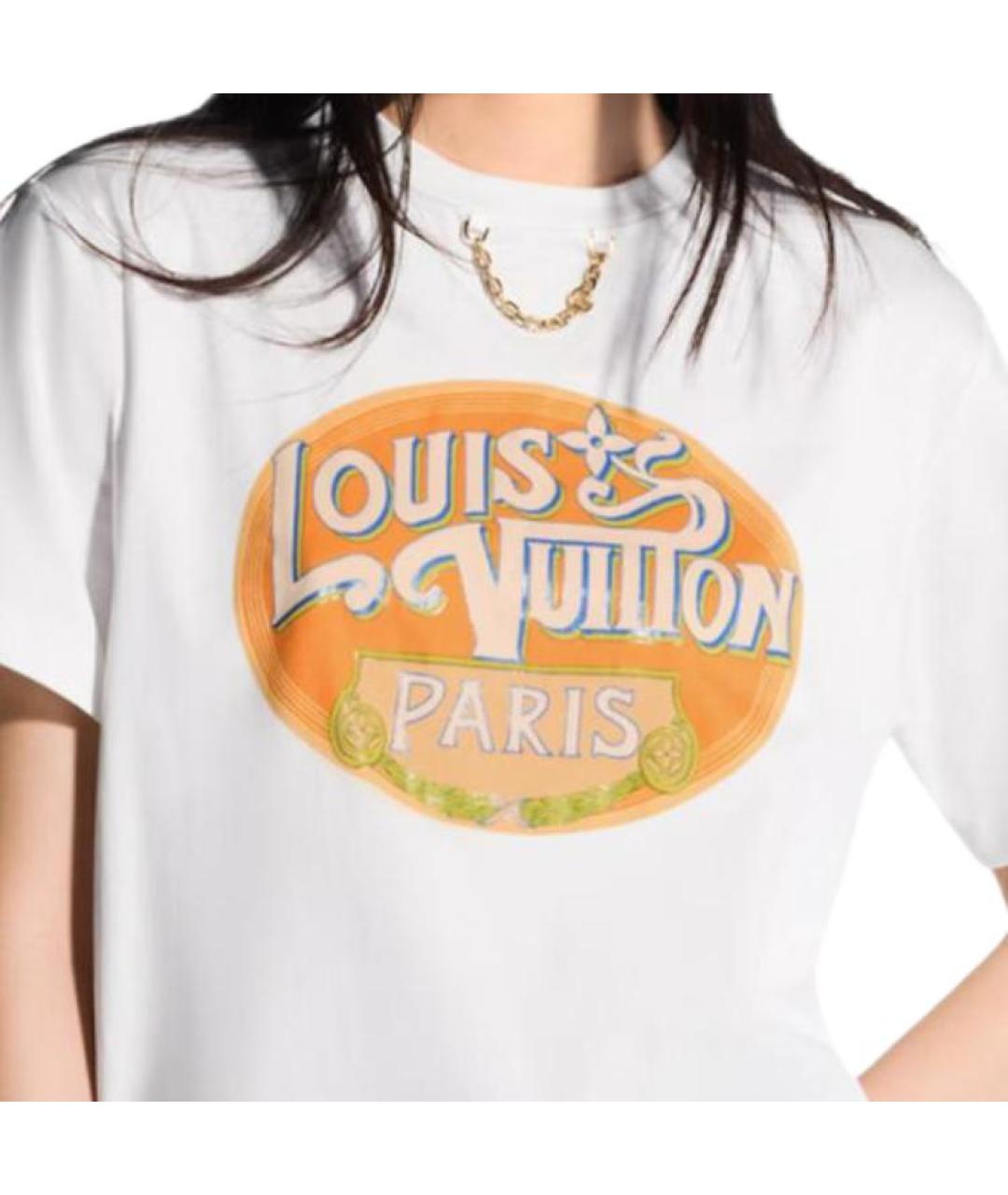 LOUIS VUITTON Белая хлопковая футболка, фото 6