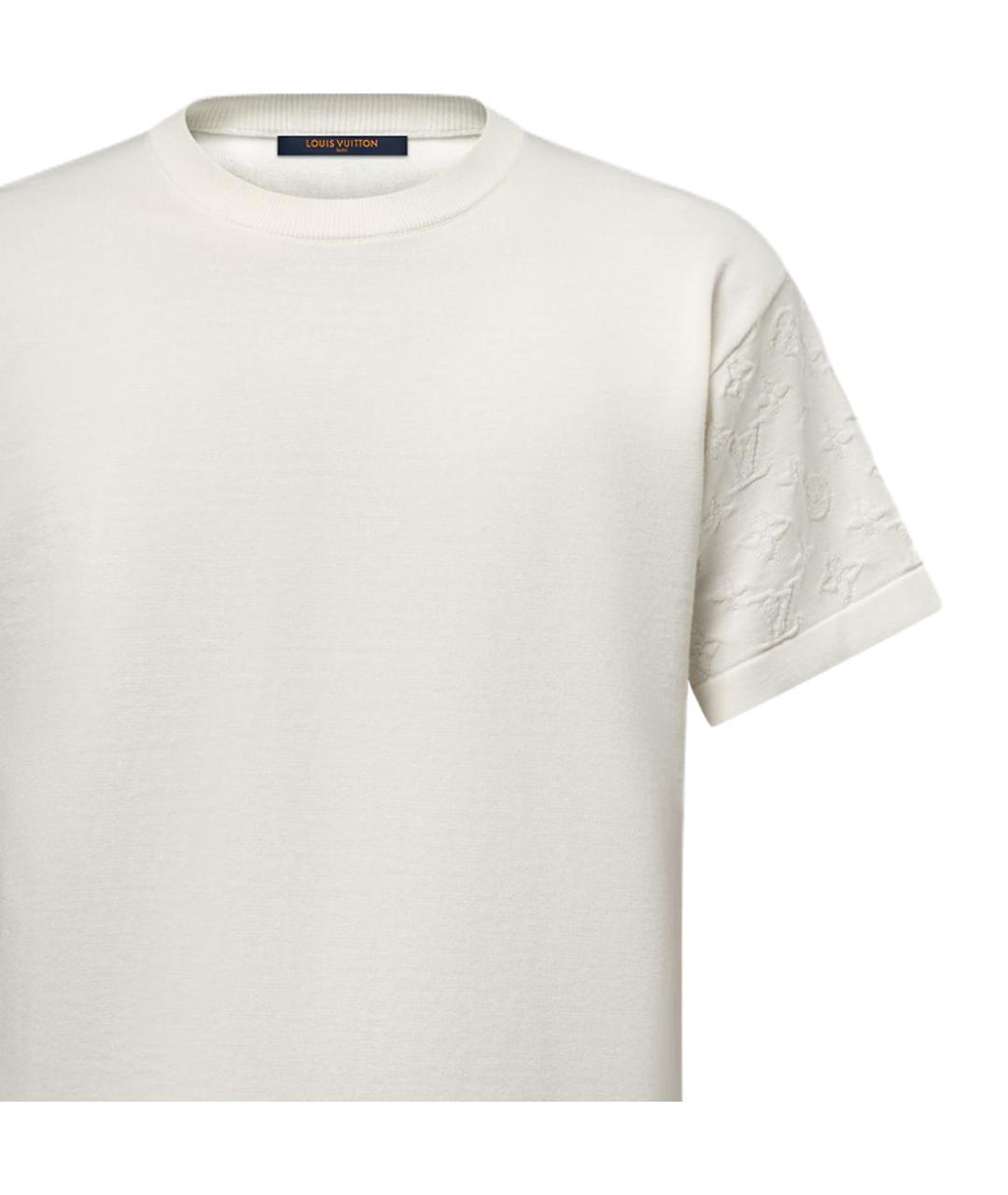 LOUIS VUITTON Белая хлопковая футболка, фото 4