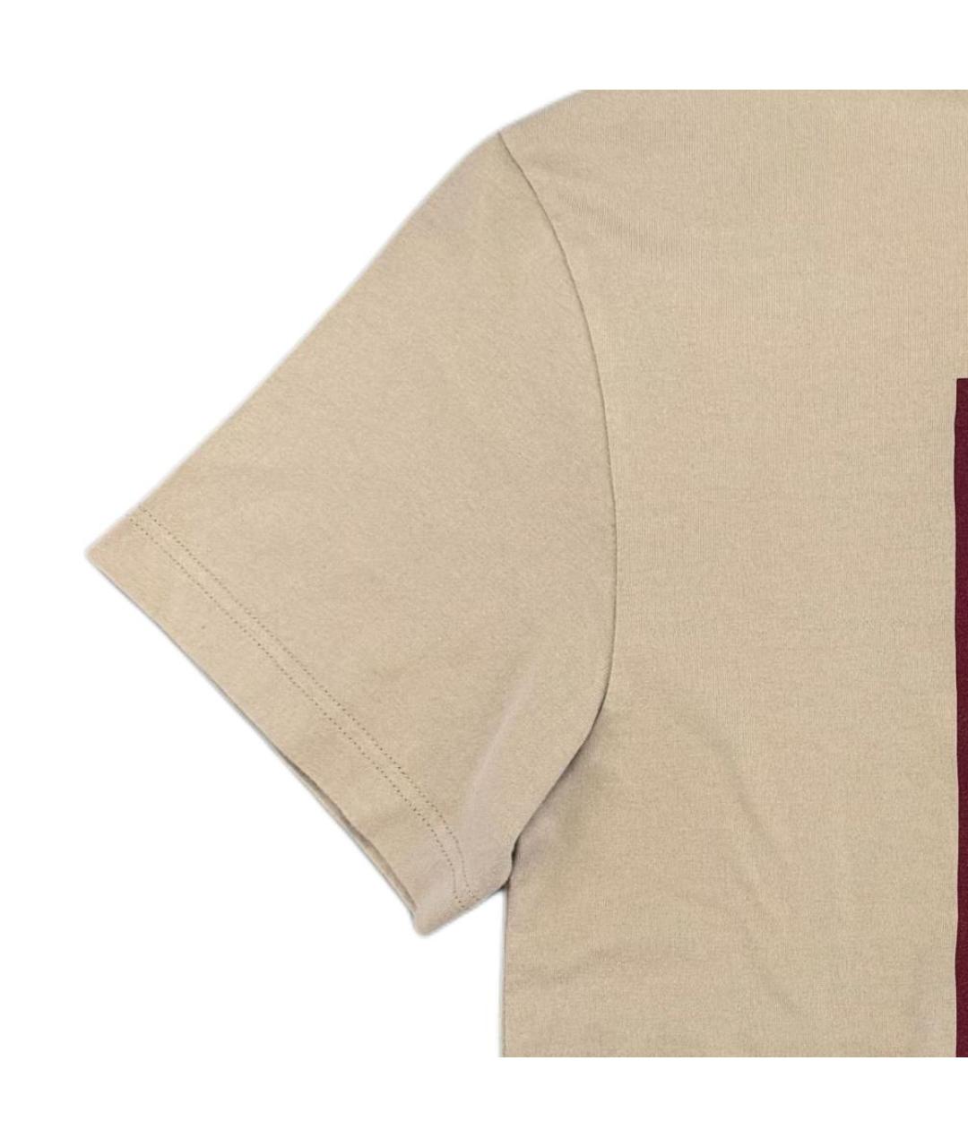 LOUIS VUITTON Бежевая хлопковая футболка, фото 3