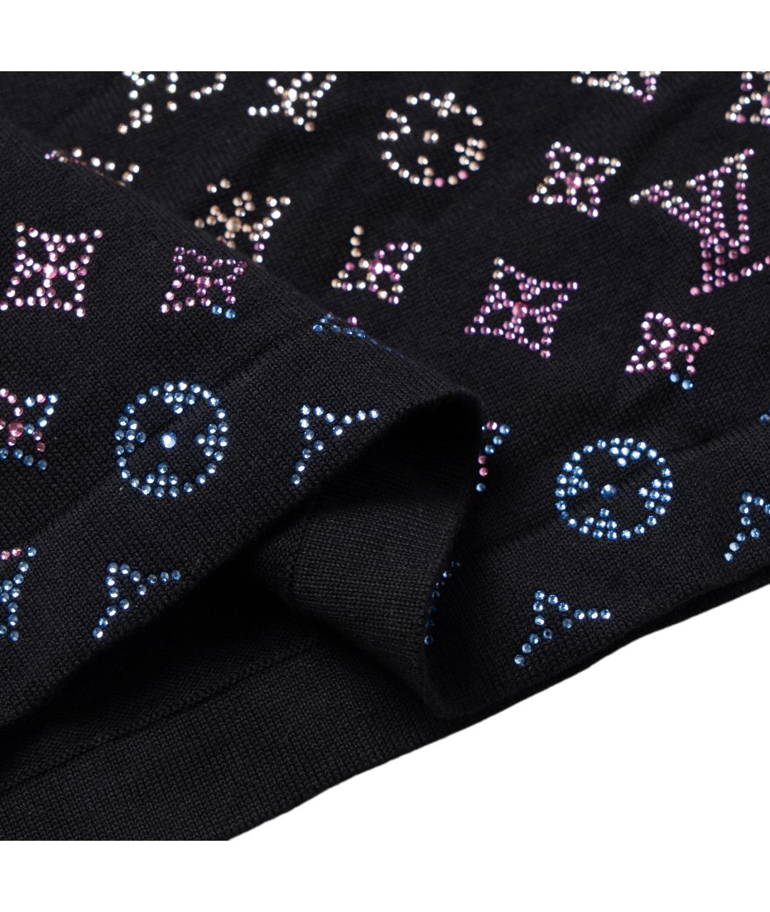 LOUIS VUITTON Черная хлопковая футболка, фото 6