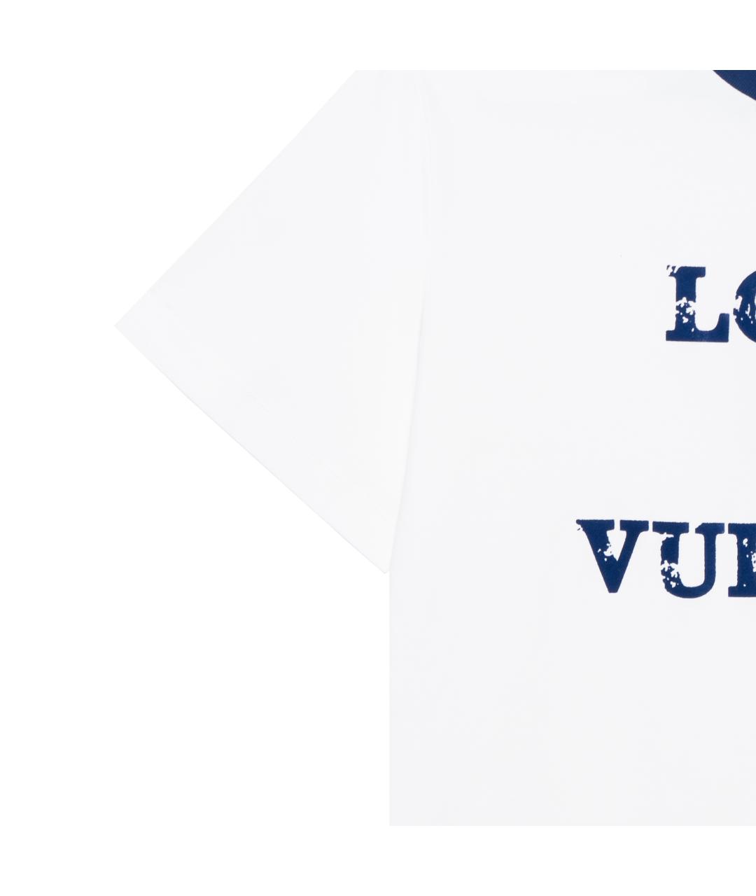LOUIS VUITTON Белая хлопковая футболка, фото 6