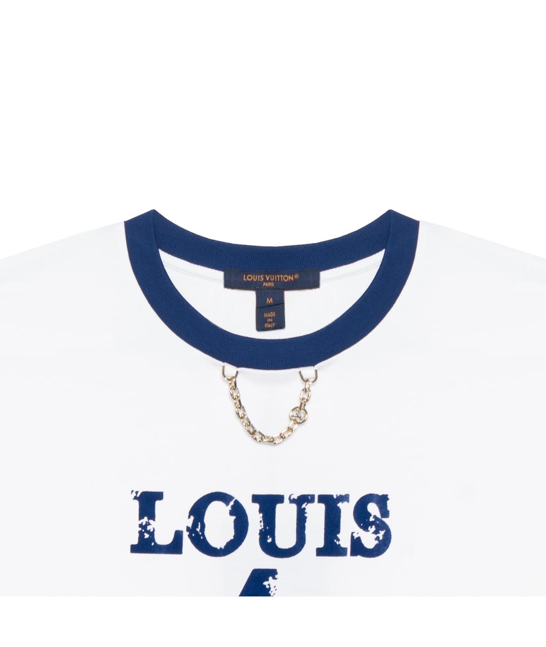 LOUIS VUITTON Белая хлопковая футболка, фото 5