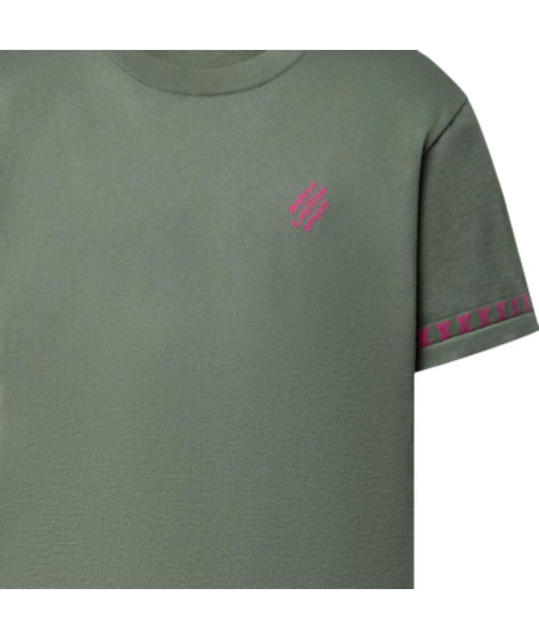 LOUIS VUITTON Зеленая хлопковая футболка, фото 6