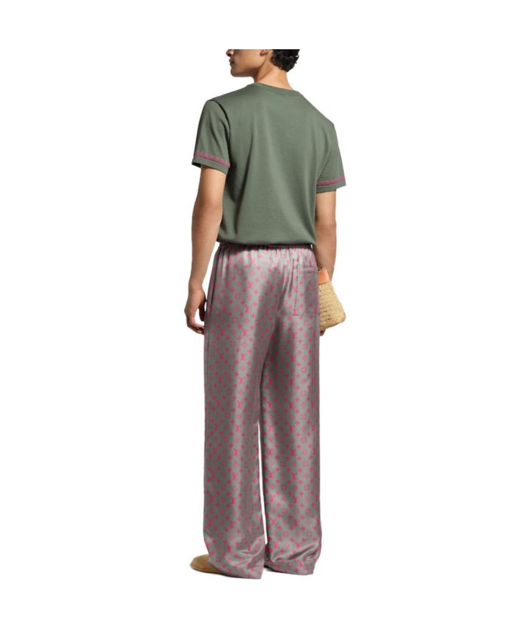 LOUIS VUITTON Зеленая хлопковая футболка, фото 4