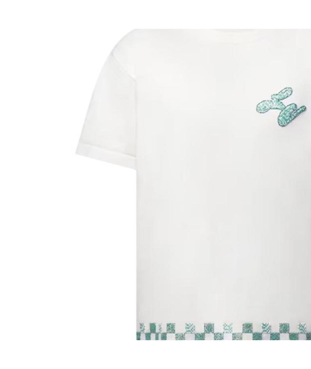 LOUIS VUITTON Белая хлопковая футболка, фото 2