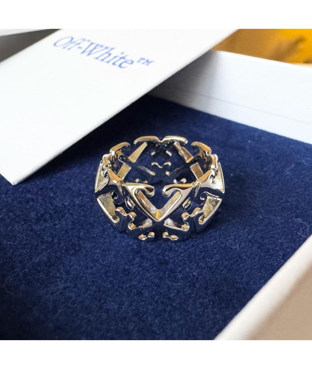 OFF-WHITE Серебряное латунное кольцо, фото 3
