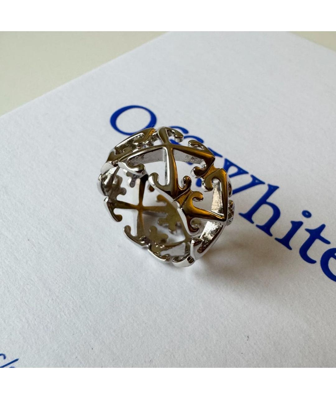 OFF-WHITE Серебряное латунное кольцо, фото 5