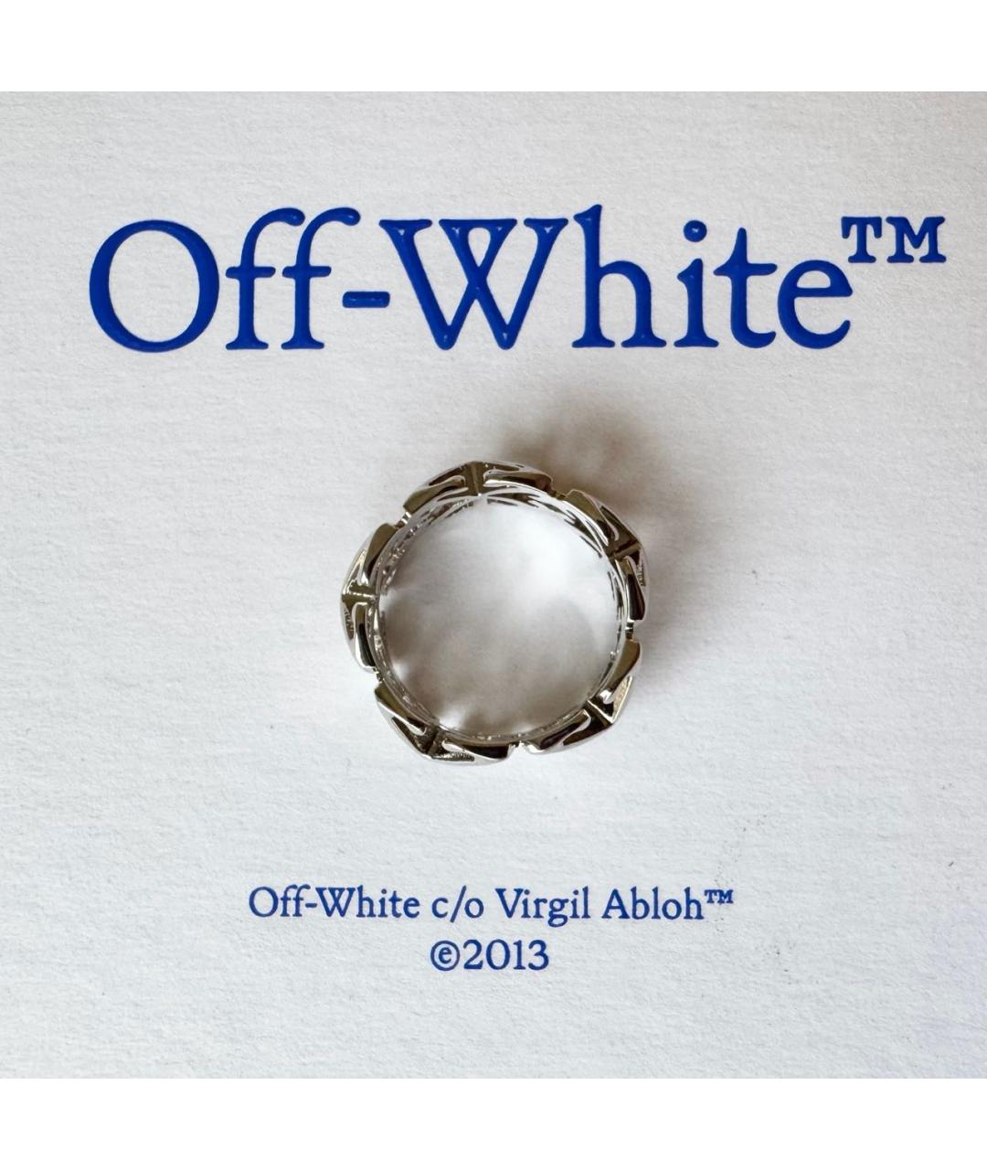 OFF-WHITE Серебряное латунное кольцо, фото 4
