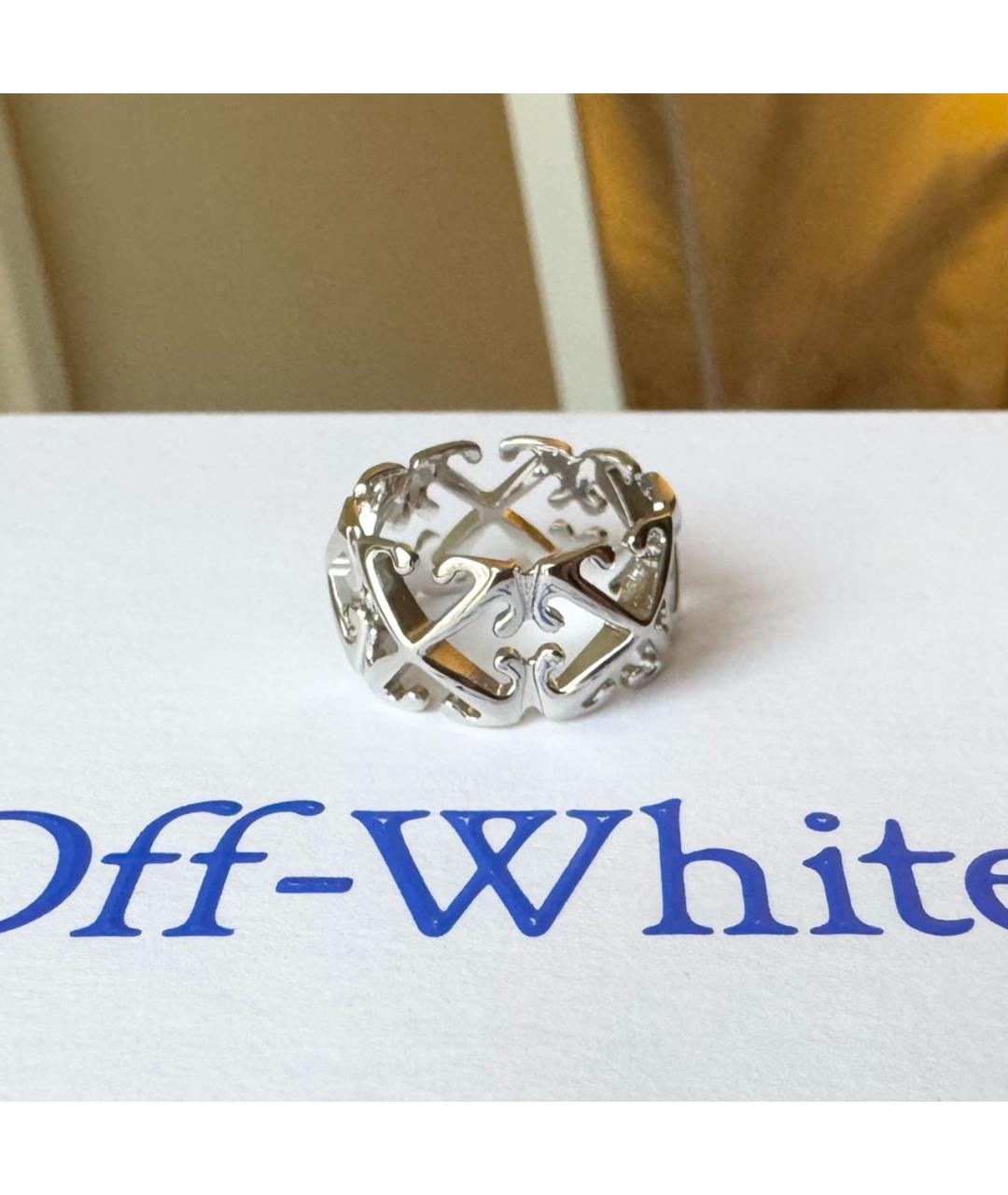 OFF-WHITE Серебряное латунное кольцо, фото 6