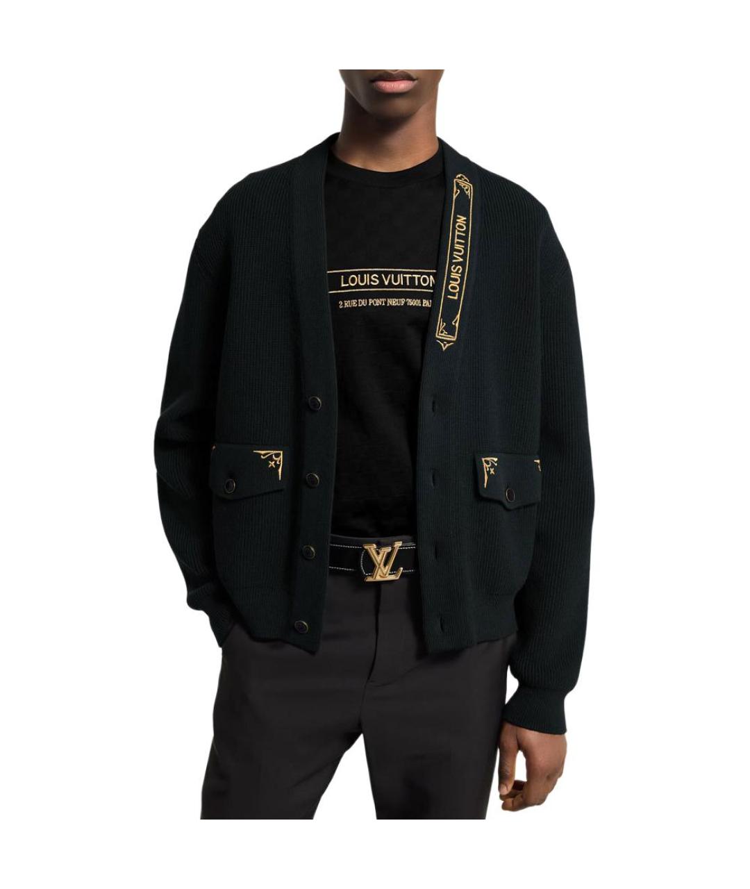 LOUIS VUITTON Черный хлопковый джемпер / свитер, фото 3