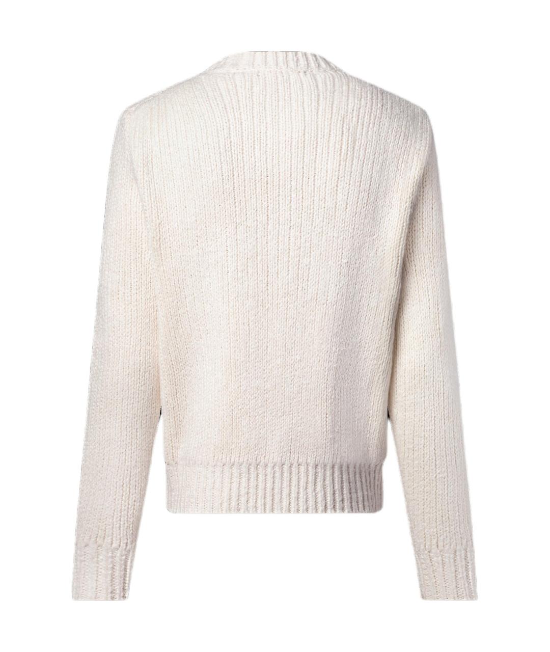 LOUIS VUITTON Белый шелковый джемпер / свитер, фото 2