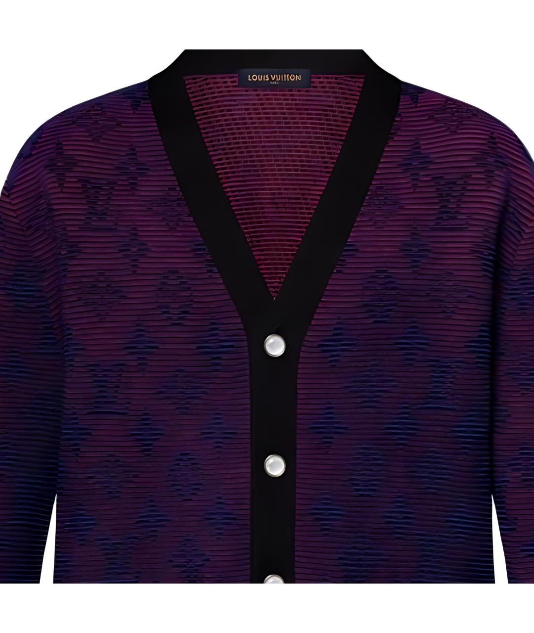LOUIS VUITTON Фиолетовый хлопковый джемпер / свитер, фото 6