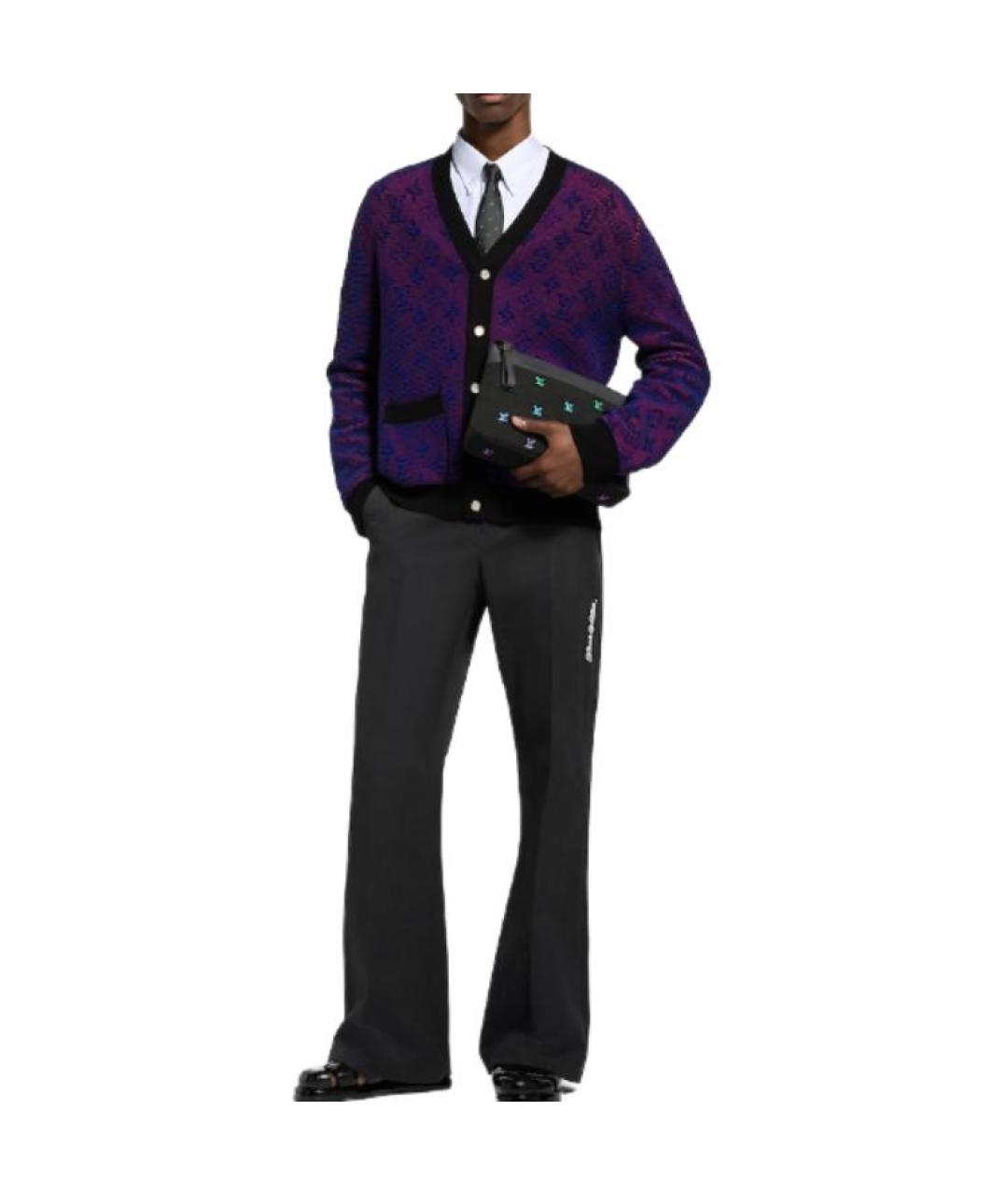 LOUIS VUITTON Фиолетовый хлопковый джемпер / свитер, фото 3