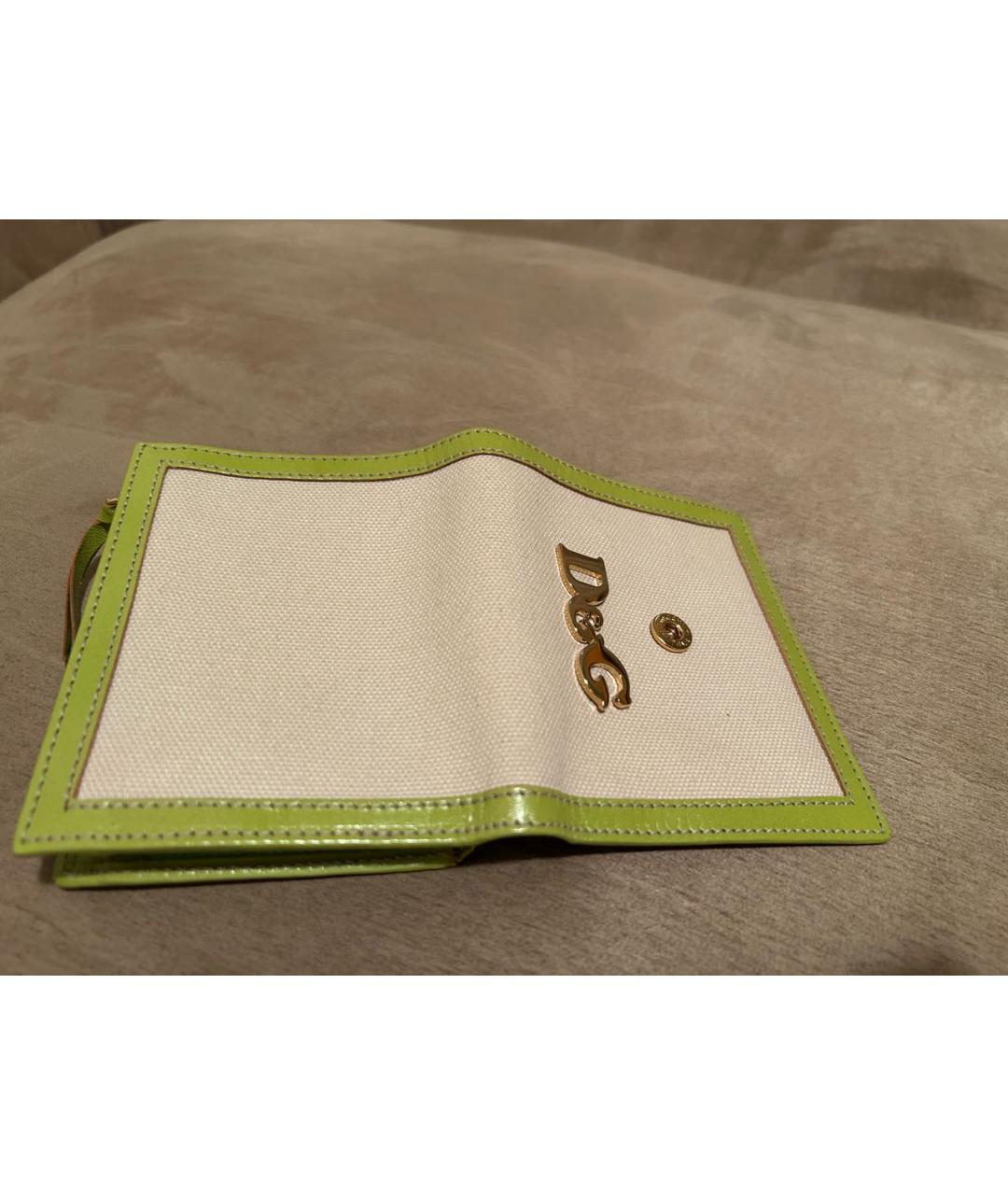 DOLCE&GABBANA Бежевый кожаный кошелек, фото 2