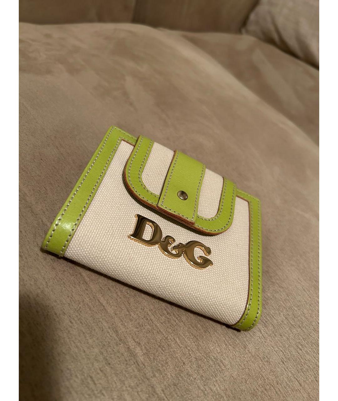 DOLCE&GABBANA Бежевый кожаный кошелек, фото 6