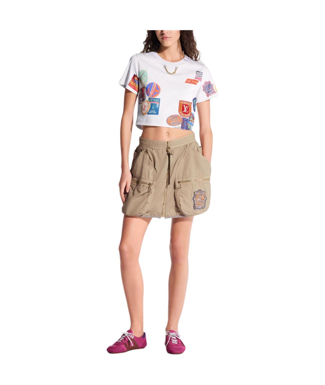 LOUIS VUITTON Белая хлопковая футболка, фото 4