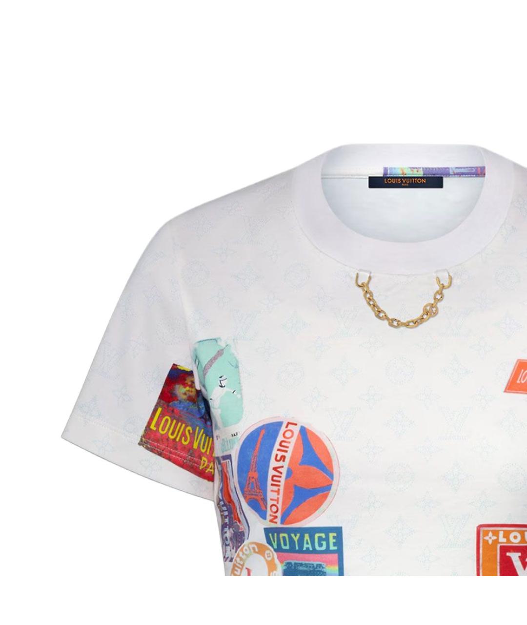 LOUIS VUITTON Белая хлопковая футболка, фото 6