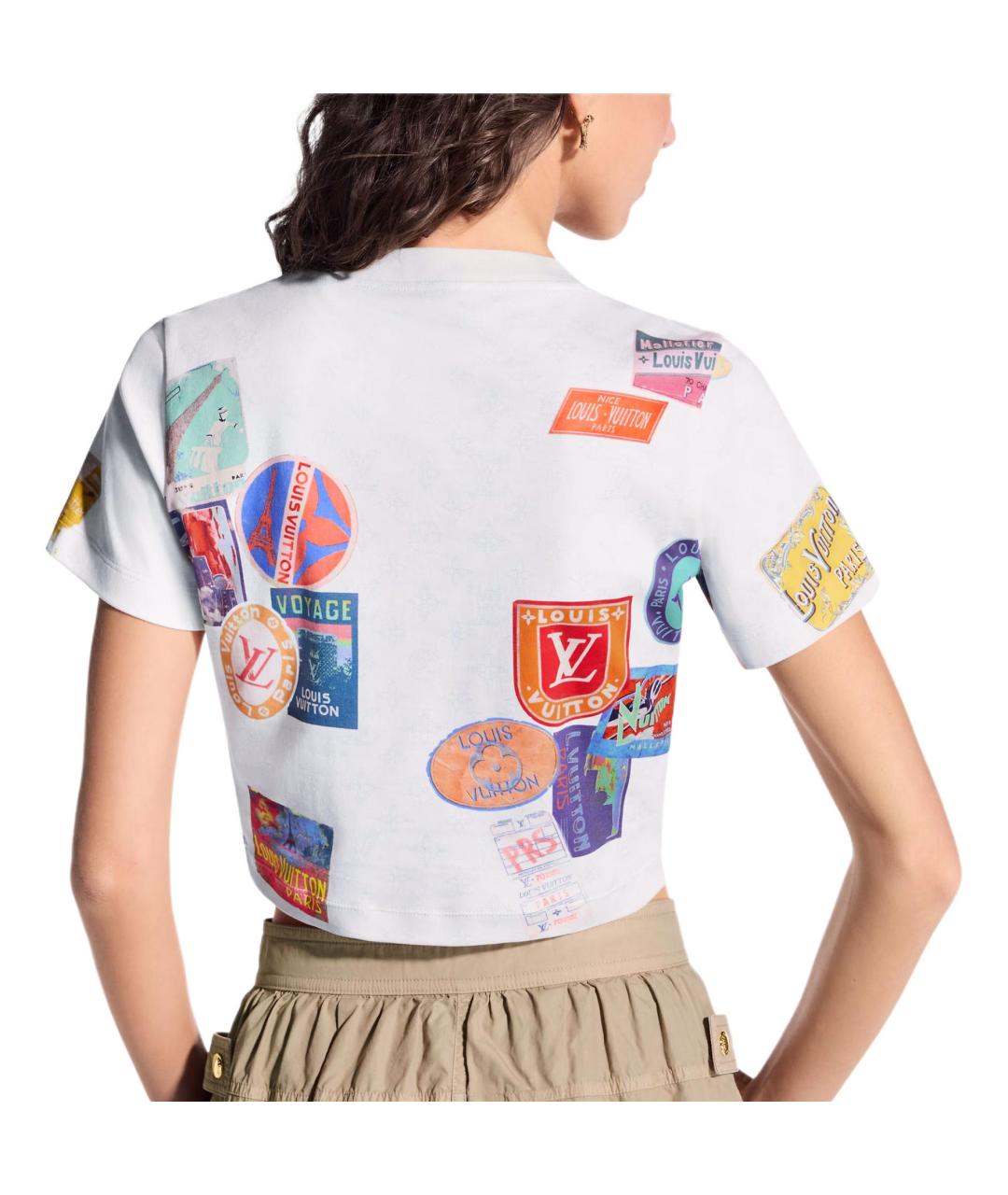 LOUIS VUITTON Белая хлопковая футболка, фото 3