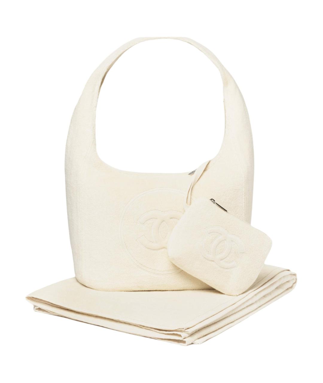 CHANEL Белая сумка через плечо, фото 3