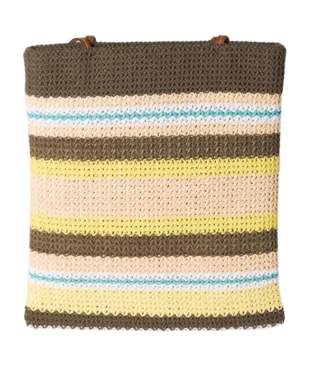 MIU MIU Коричневая хлопковая сумка через плечо, фото 3