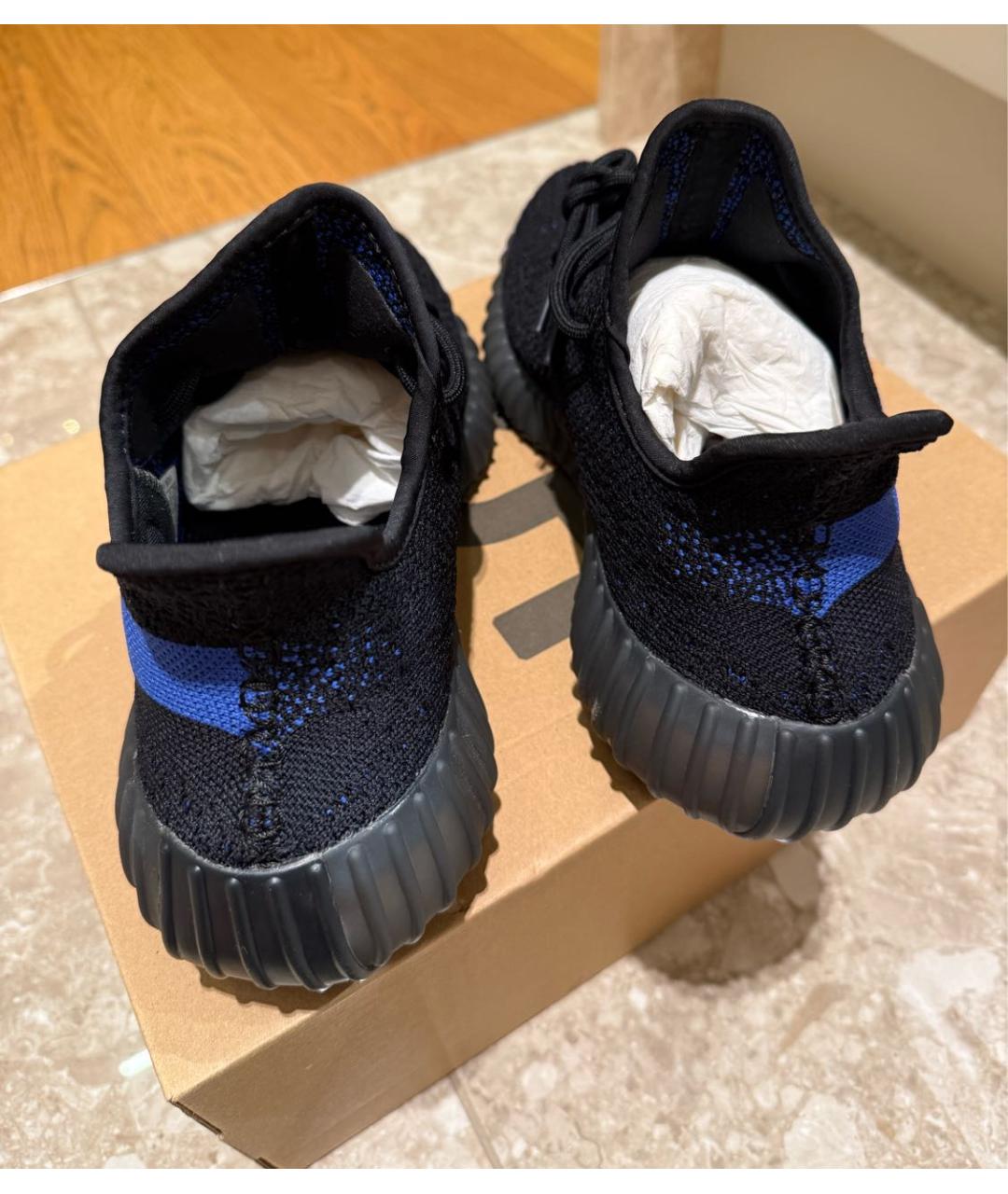 ADIDAS YEEZY Черные текстильные низкие кроссовки / кеды, фото 4