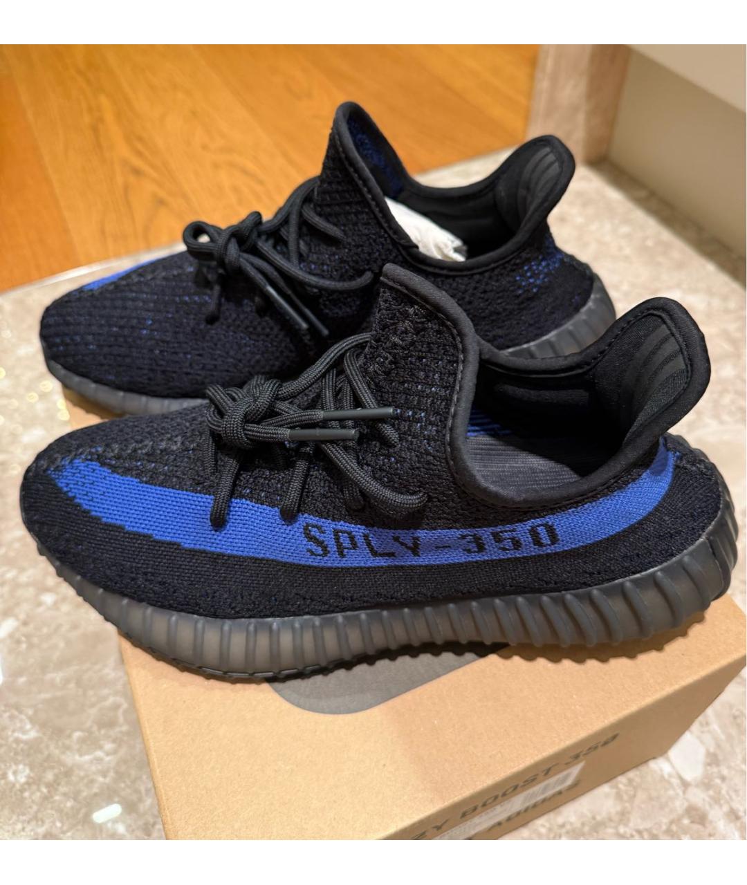 ADIDAS YEEZY Черные текстильные низкие кроссовки / кеды, фото 3