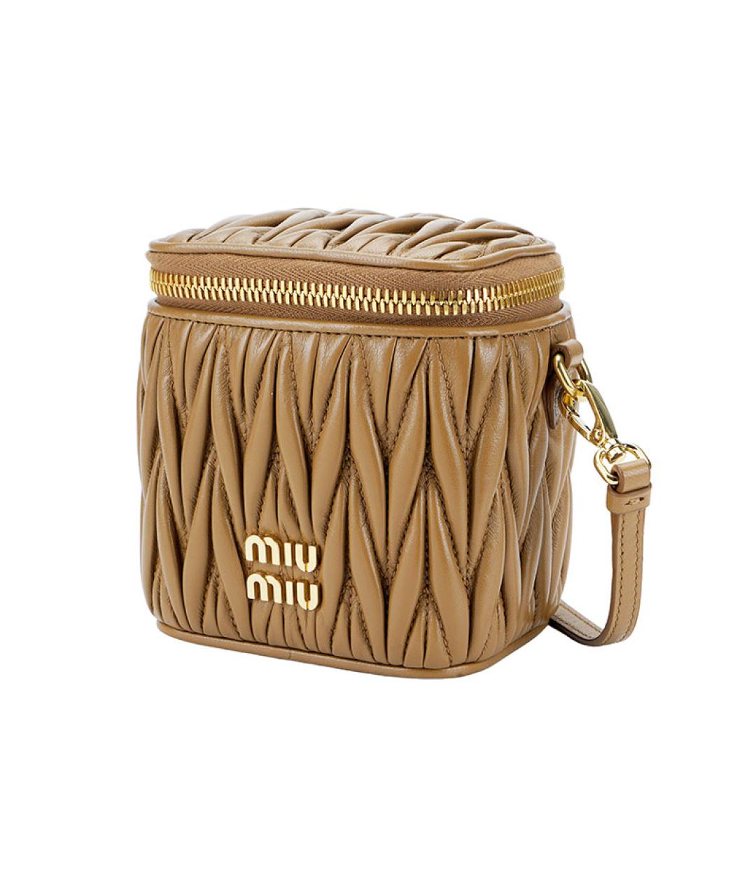 MIU MIU Коричневая кожаная сумка через плечо, фото 2