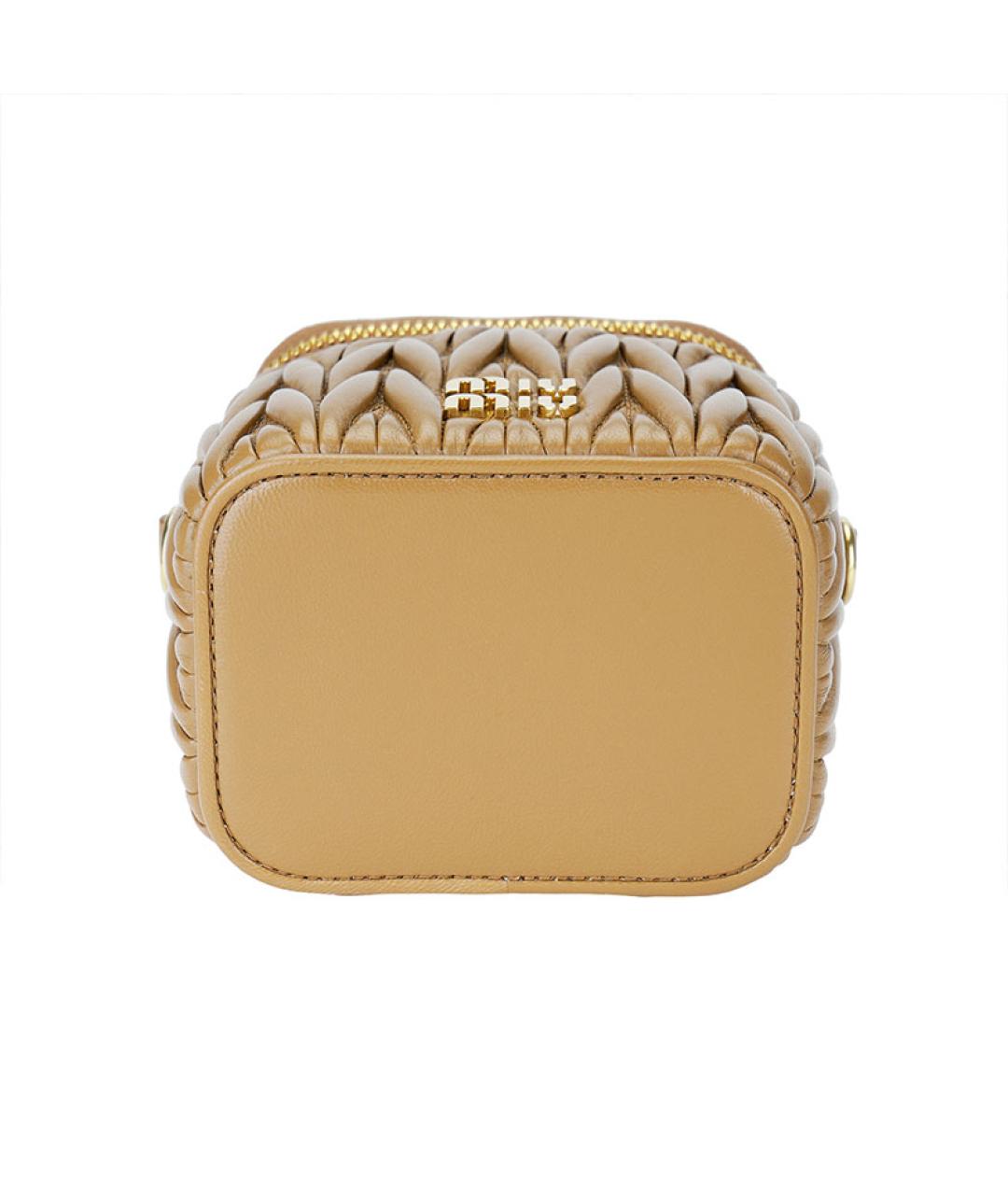 MIU MIU Коричневая кожаная сумка через плечо, фото 4