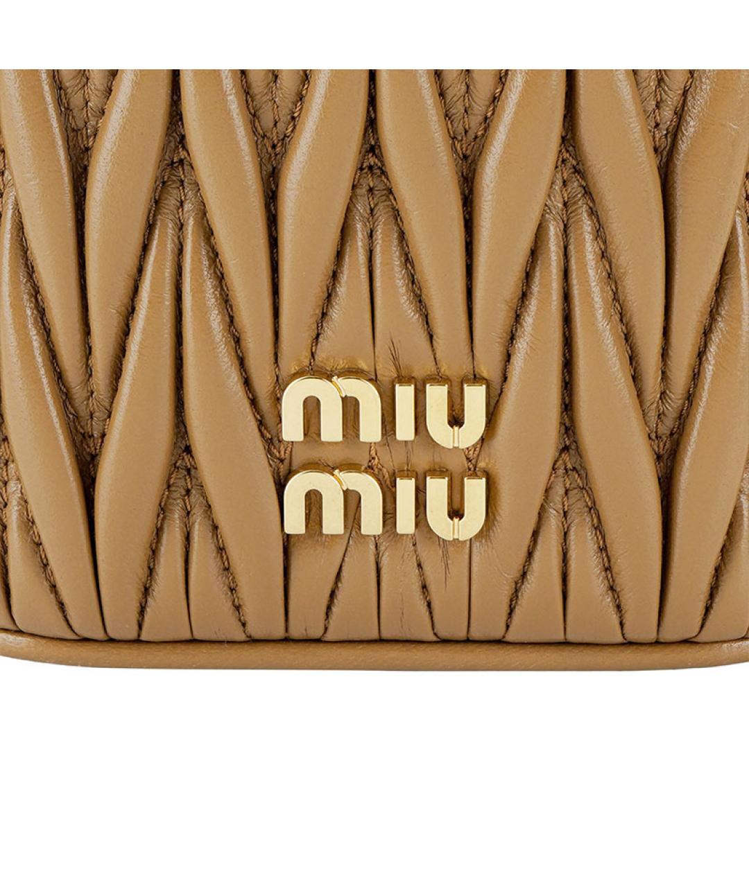 MIU MIU Коричневая кожаная сумка через плечо, фото 5