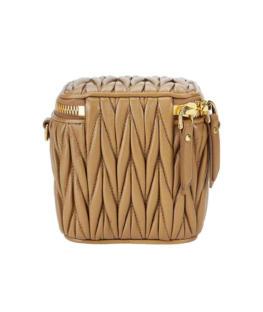 MIU MIU Коричневая кожаная сумка через плечо, фото 3