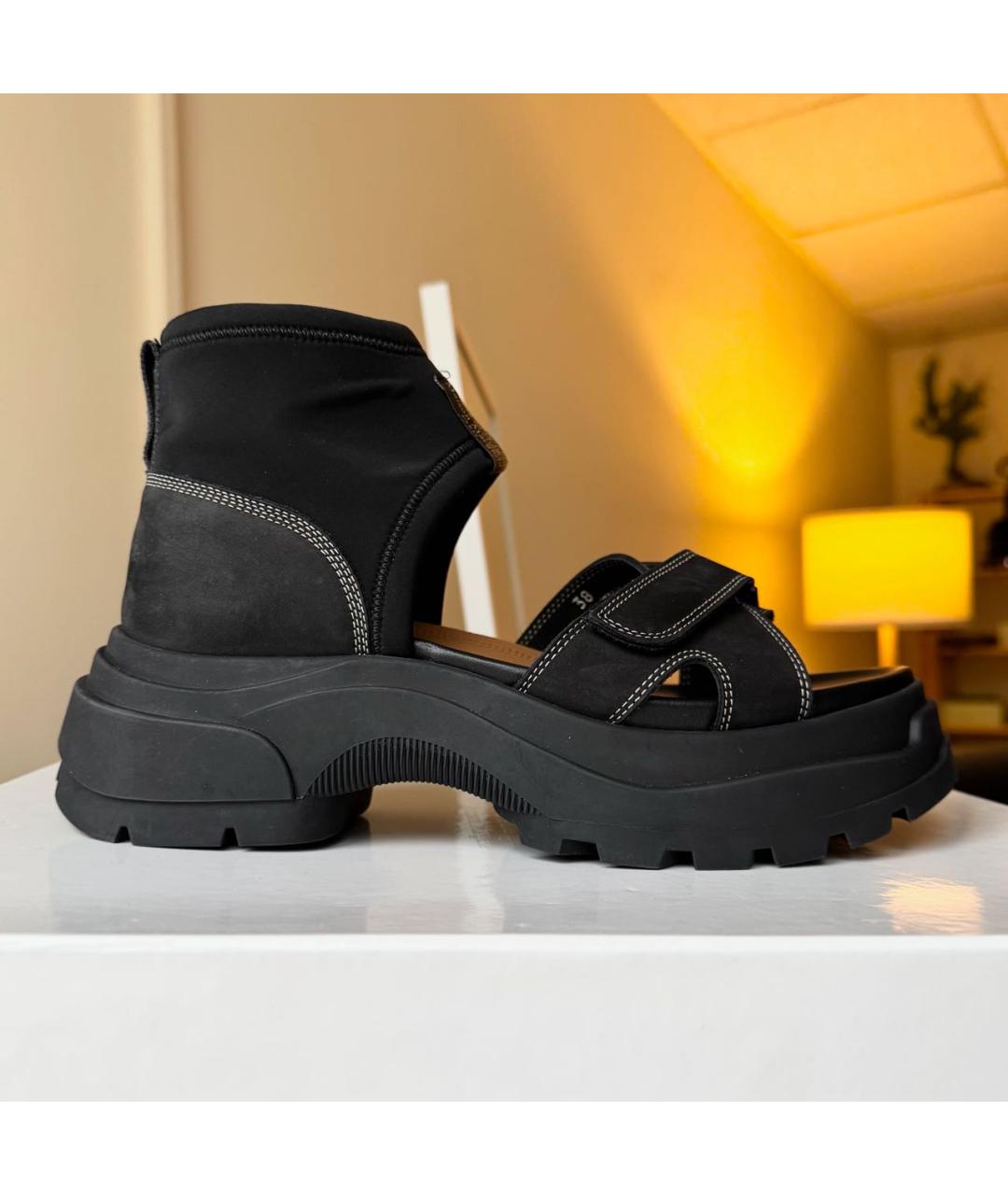 MAISON MARGIELA Черные сандалии, фото 3