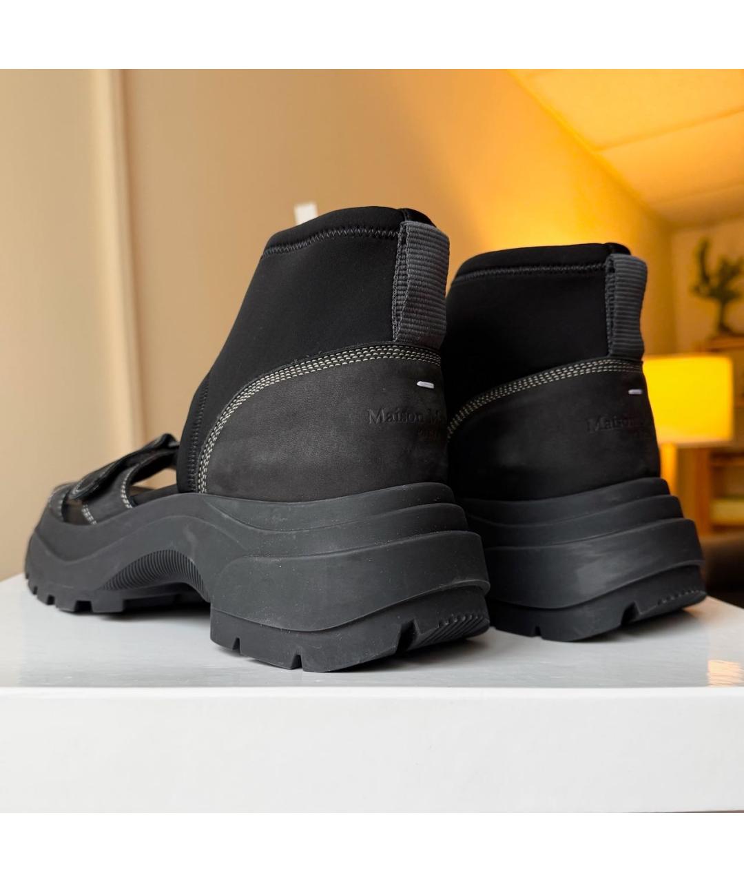 MAISON MARGIELA Черные сандалии, фото 5