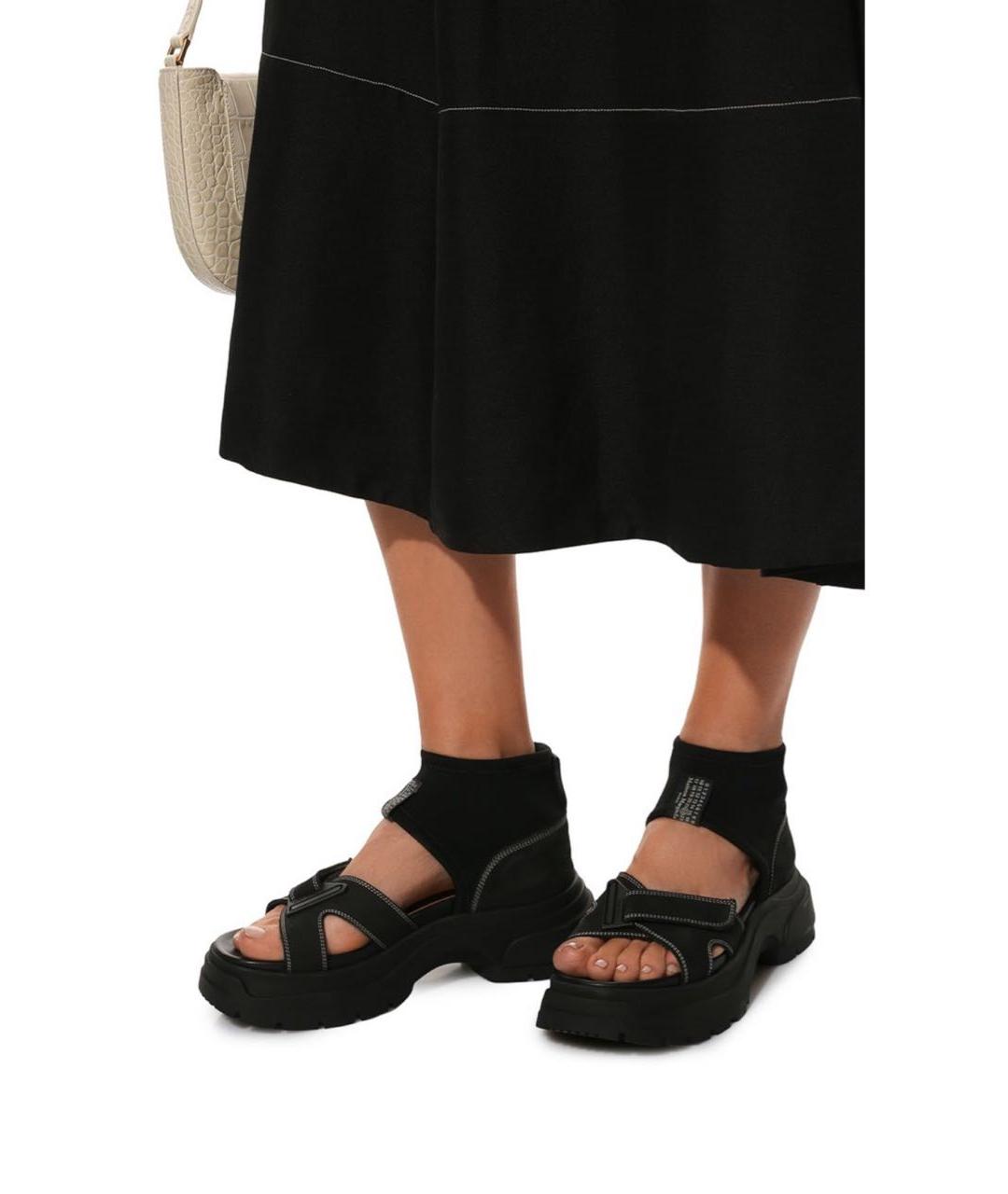 MAISON MARGIELA Черные сандалии, фото 8