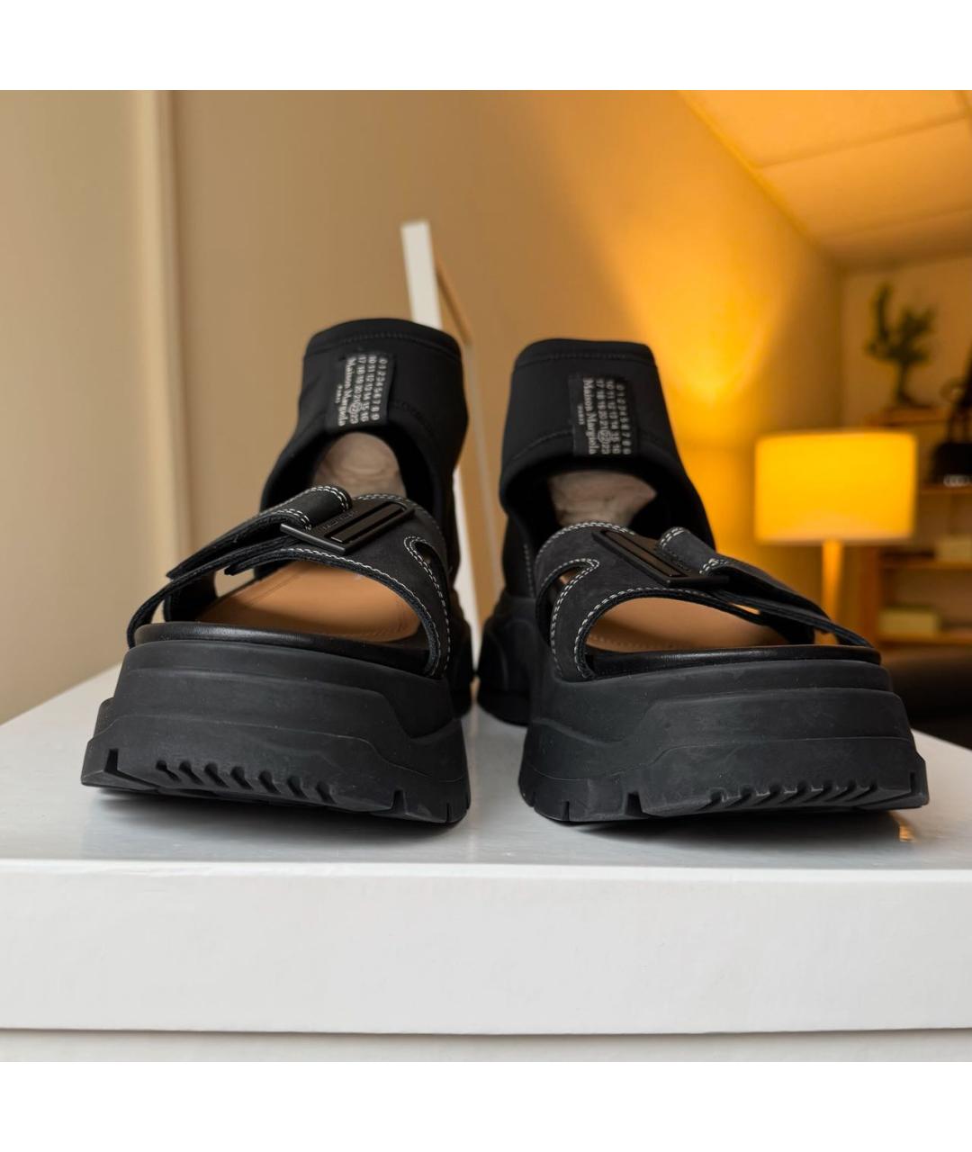 MAISON MARGIELA Черные сандалии, фото 4