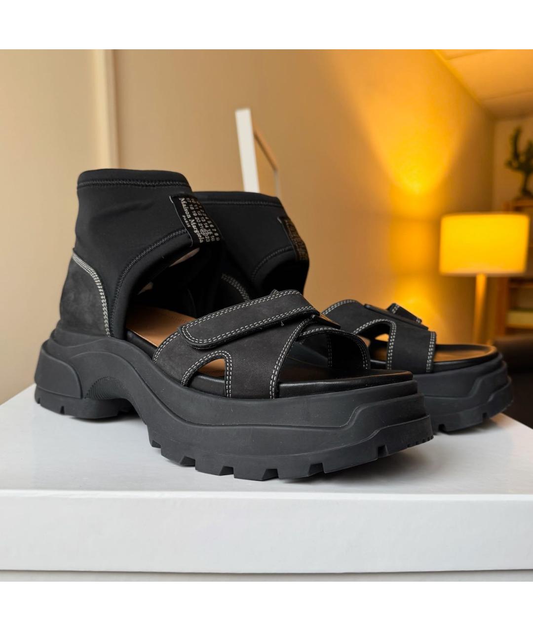 MAISON MARGIELA Черные сандалии, фото 2