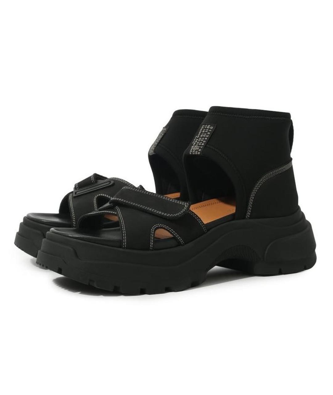 MAISON MARGIELA Черные сандалии, фото 9