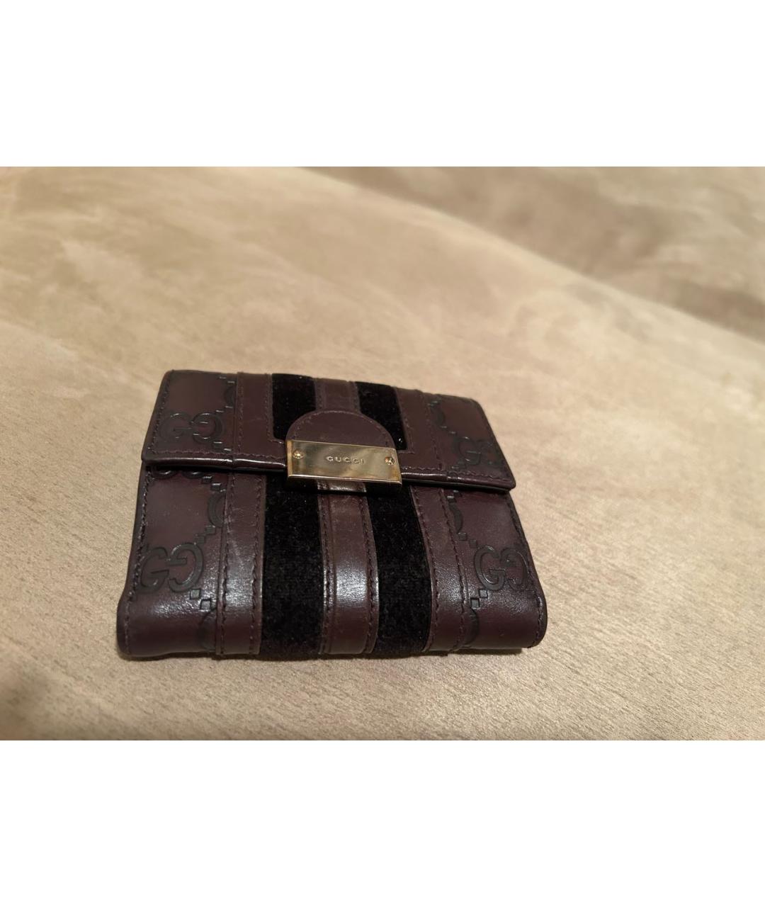 GUCCI Коричневый кожаный кошелек, фото 7