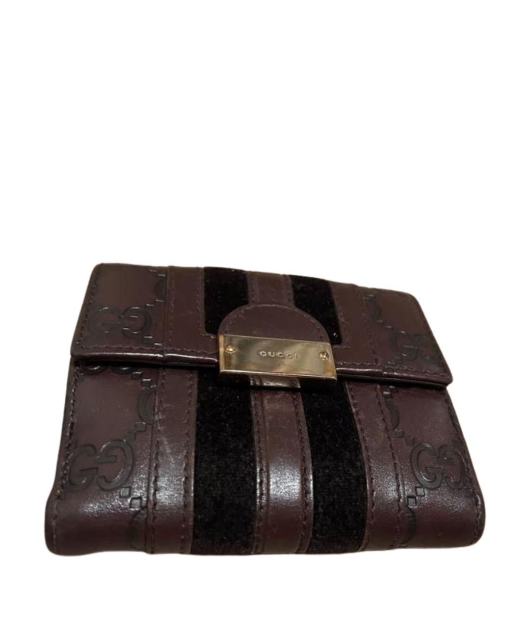 GUCCI Коричневый кожаный кошелек, фото 1