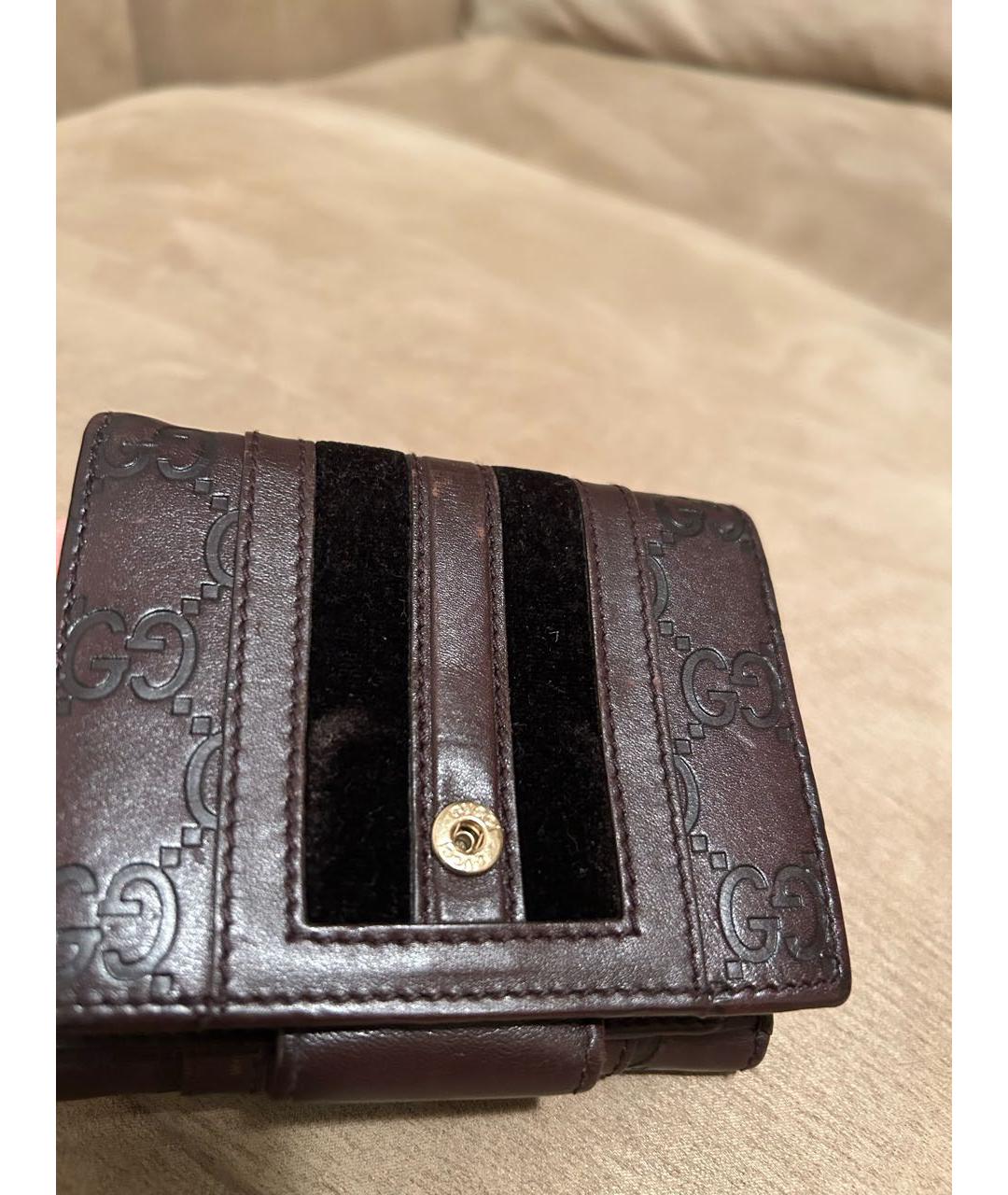 GUCCI Коричневый кожаный кошелек, фото 2