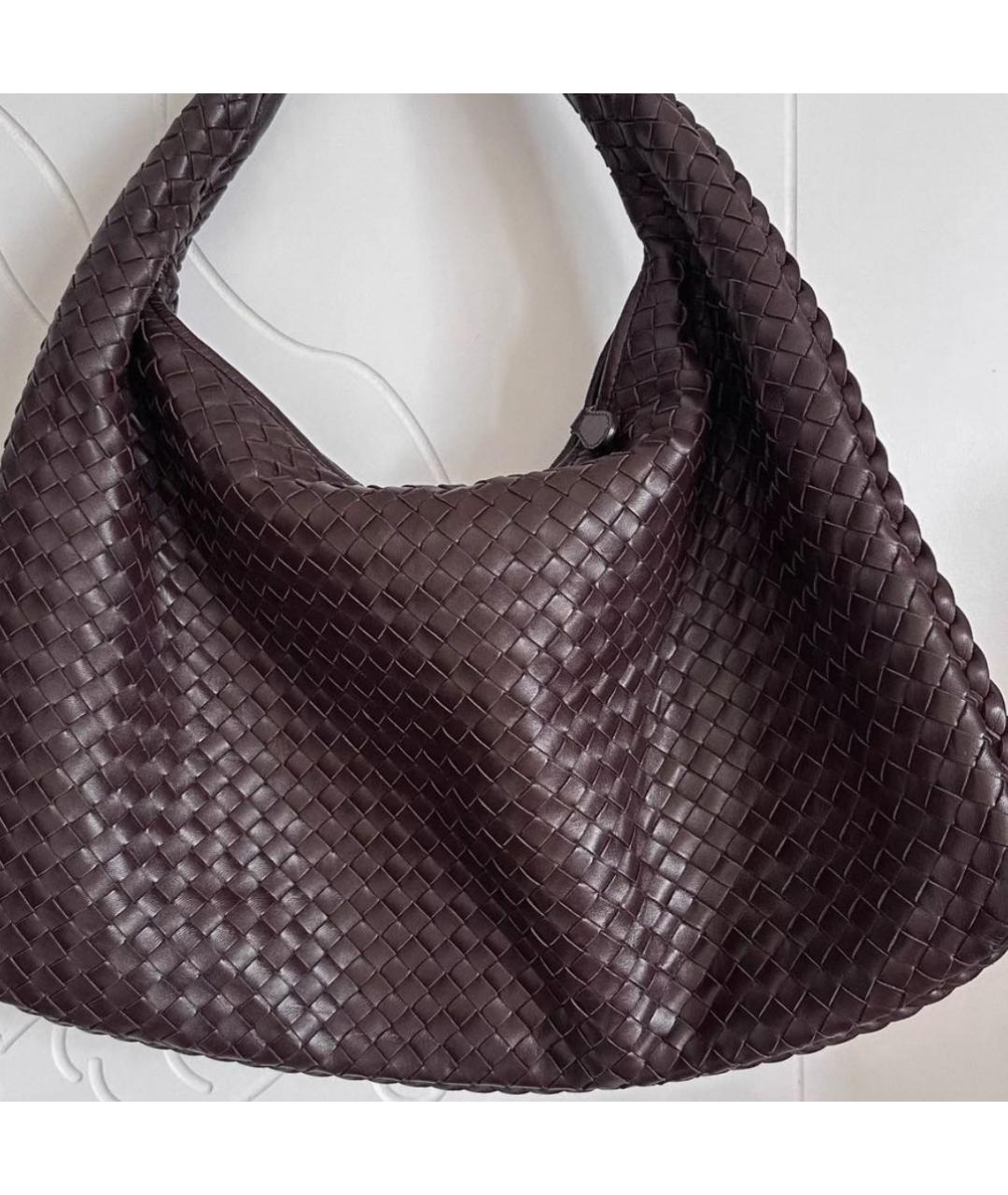 BOTTEGA VENETA Коричневая кожаная сумка через плечо, фото 4