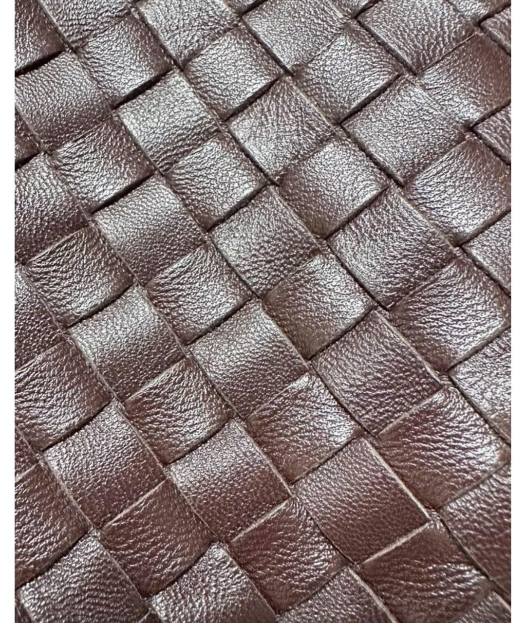 BOTTEGA VENETA Коричневая кожаная сумка через плечо, фото 5