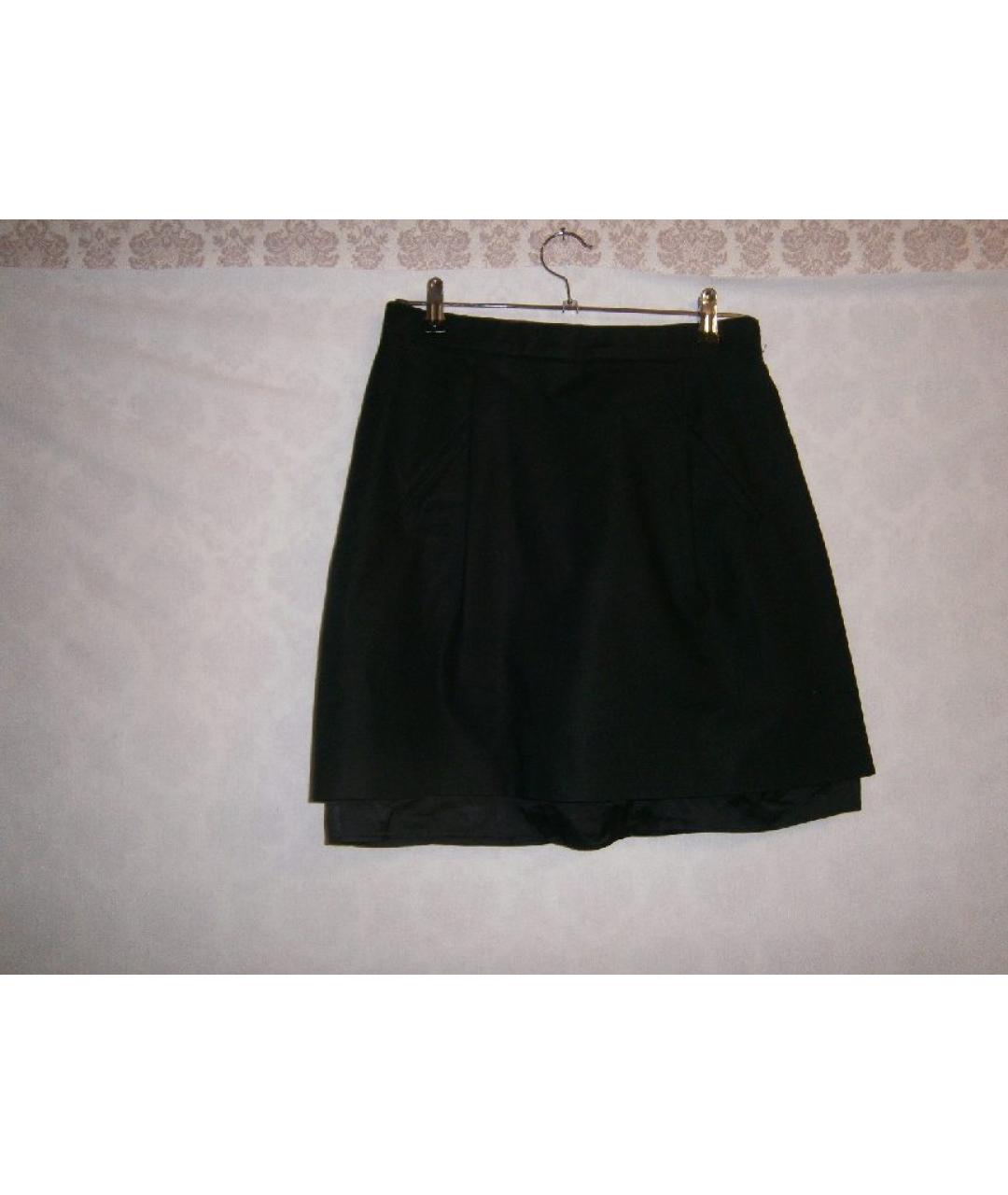 ACNE STUDIOS Черная хлопковая юбка мини, фото 4