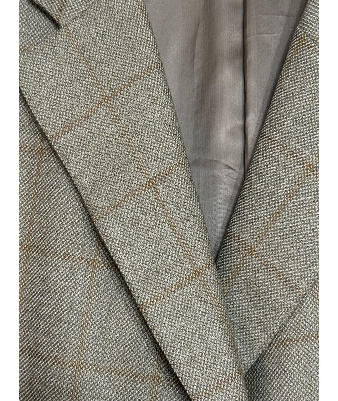 ZEGNA Бежевый шерстяной пиджак, фото 4