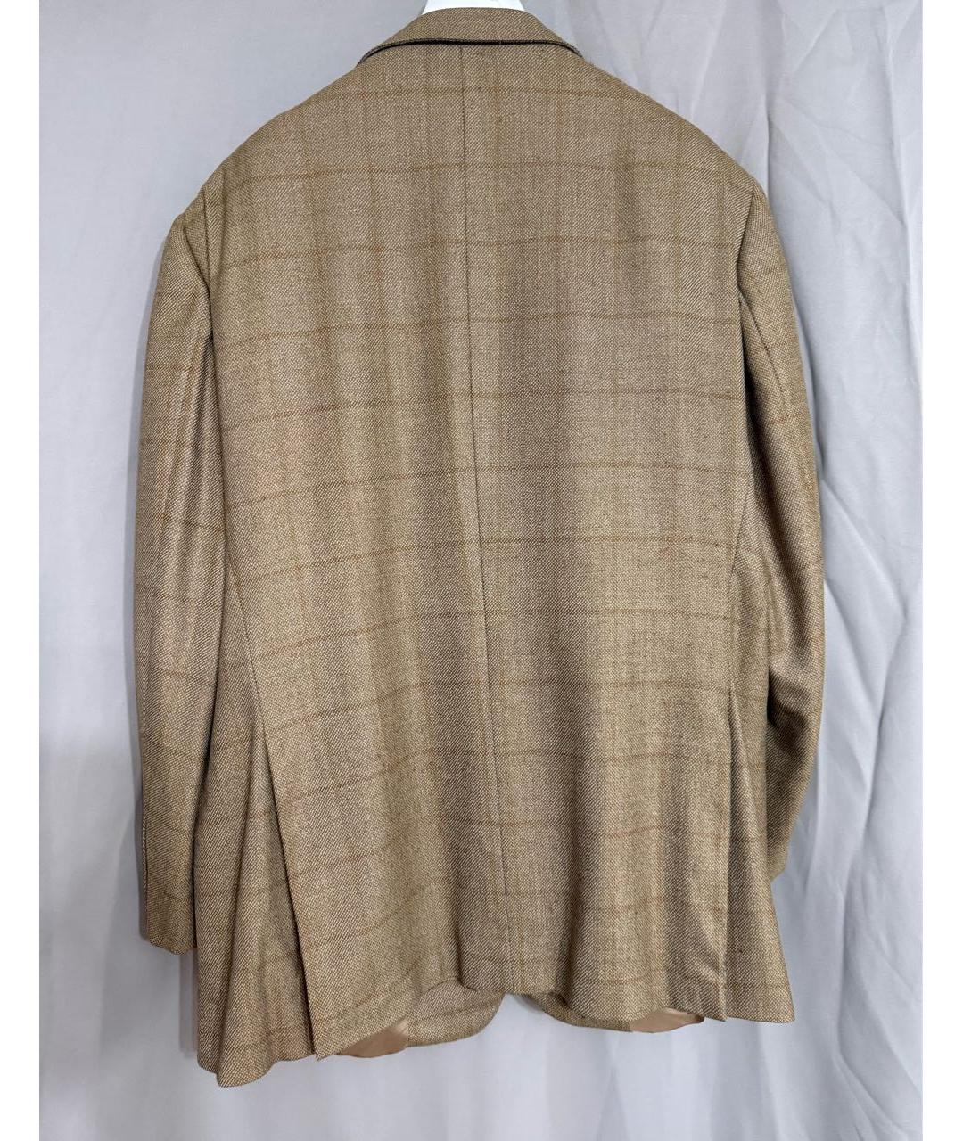 ZEGNA Бежевый шерстяной пиджак, фото 2