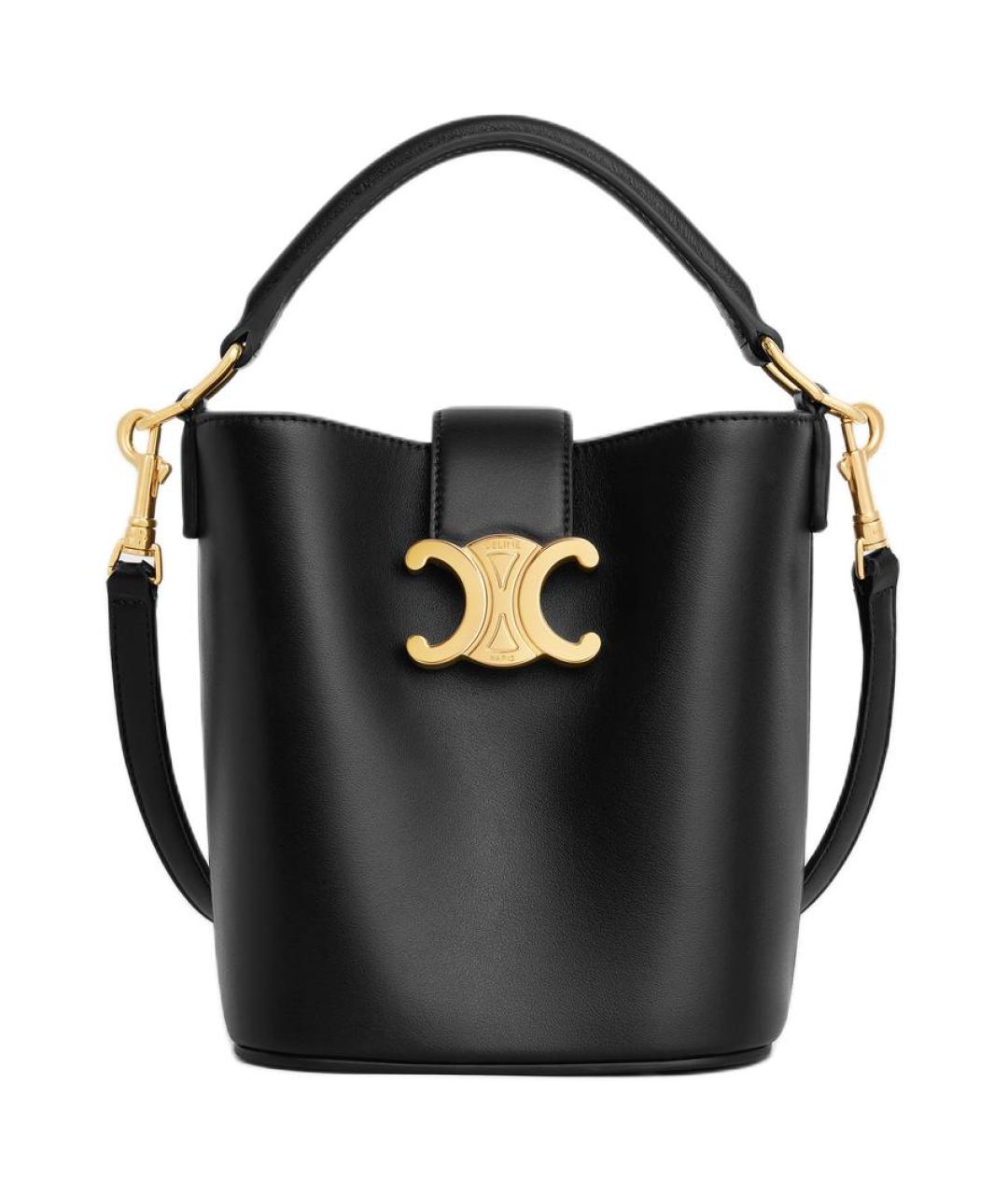 CELINE Черная кожаная сумка через плечо, фото 1