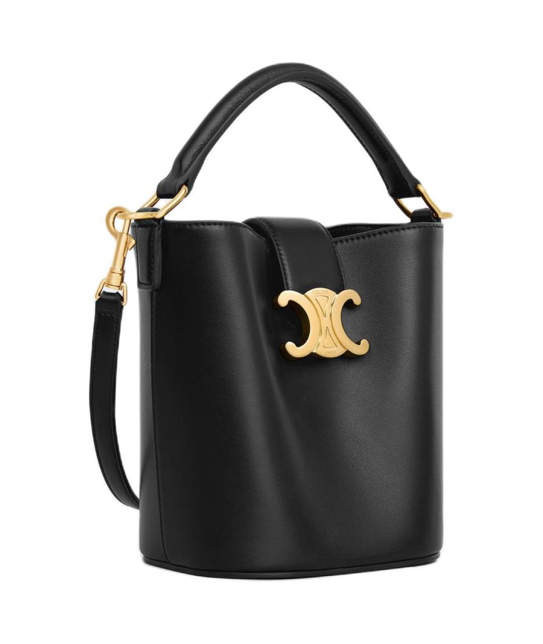 CELINE Черная кожаная сумка через плечо, фото 2